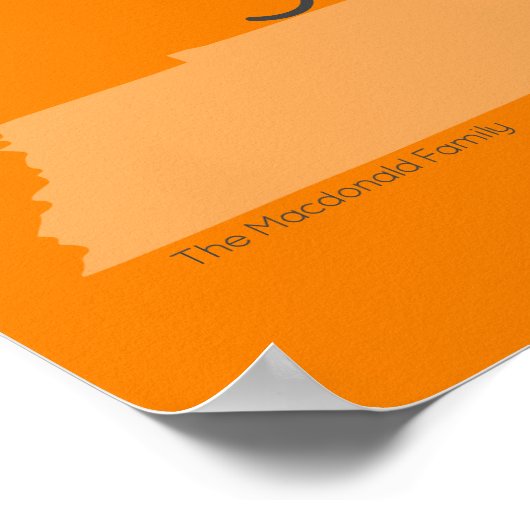 Orange TN Zip Code Tennessee Outline Heart Poster (Hoek)