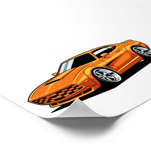 Orange Toon Vehicle Poster (Hoek)
