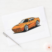 Orange Toon Vehicle Rechthoekige Sticker (Envelop)