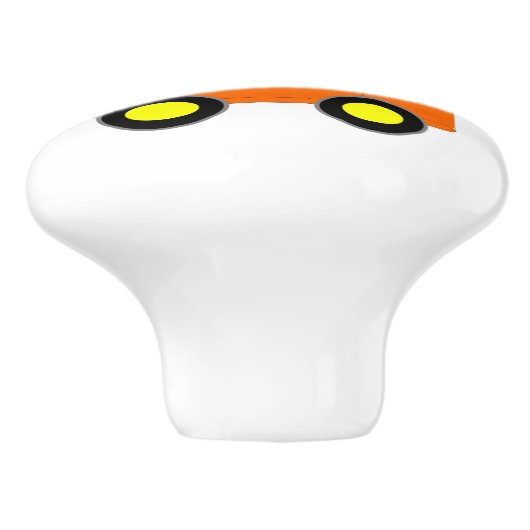 Orange Train Design Personalised Keramische Knop (Zijkant)