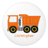 Orange Truck Design Personalised Keramische Knop (Voorkant)
