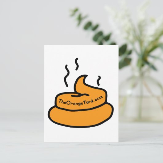Orange Turd Briefkaart (Staand voorkant)