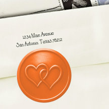 Orange Two Hearts Intertwined Wedding