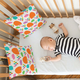 Orange Umbrellas with Clouds and Raindrops Kussen