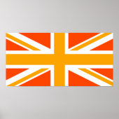 Orange Union Jack Poster (Voorkant)