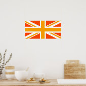 Orange Union Jack Poster (Keuken)