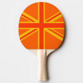 Orange Union Jack Tafeltennisbatje (Achterkant)