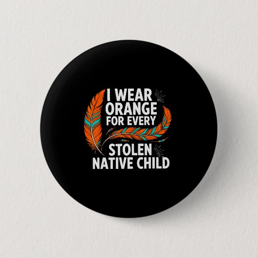 Orange Unity Day Every Child Native American Women Ronde Button 5,7 Cm (Voorkant)