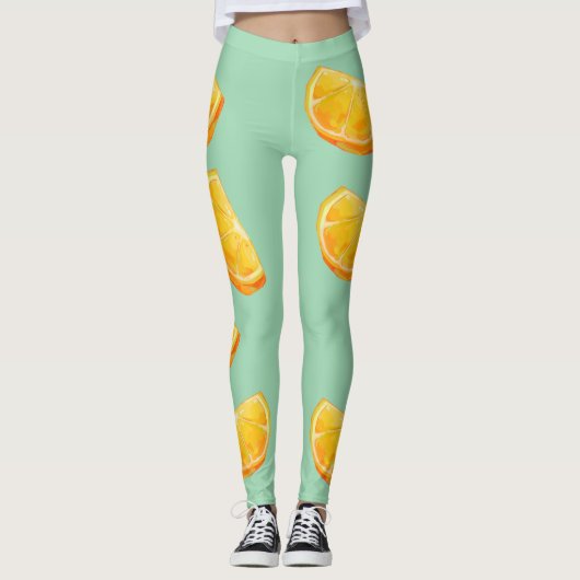 Orange, vitamine C Leggings (Voorkant)