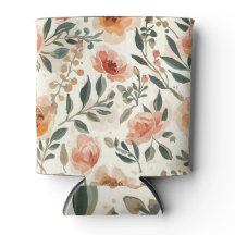 Orange Watercolor Flowers Botanical Painting