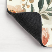 Orange Watercolor Flowers Botanical Painting Muismat (Hoek)