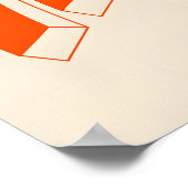 Orange Wave Typography Art Print Modern Kinetic (Hoek)