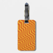 orange waves bagagelabel (Achterkant verticaal)