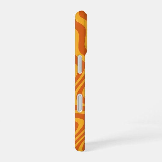 orange waves iPhone 16 hoesje (Rechterkant)