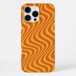 orange waves iPhone 16 pro max hoesje