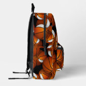 orange white basketballs pattern w jersey number bedrukte rugzak (Links)