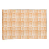Orange White Checker Abstract Pattern Kussensloop (Voorkant-Rechts)