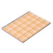 Orange White Checker Abstract Pattern Notitieboek (Linkerzijde)