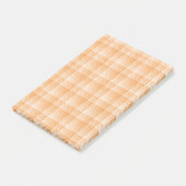 Orange White Checker Abstract Pattern Post-it® Notes (Schuin)