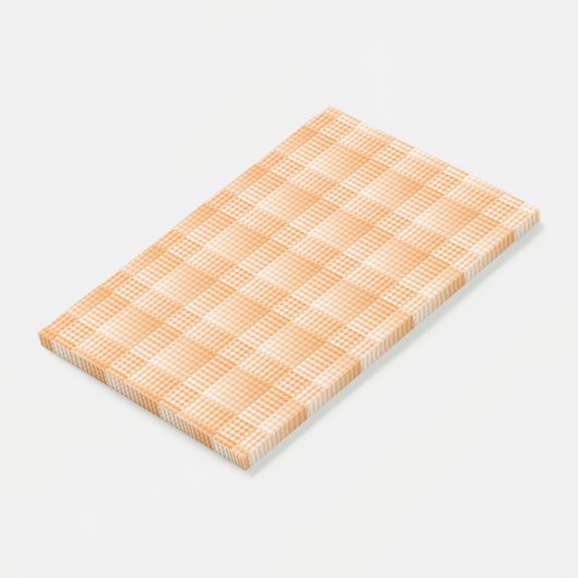 Orange White Checker Abstract Pattern Post-it® Notes (Schuin)