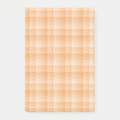 Orange White Checker Abstract Pattern Post-it® Notes (Voorkant)