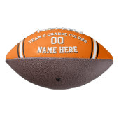 Orange & White Football with Photo, Personalized (Gedraaid 270)