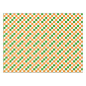 Orange White Green Checkered Pattern Design  Tafelkleed (Voorkant (Horizontaal))
