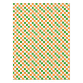 Orange White Green Checkered Pattern Design  Tafelkleed (Voorkant)