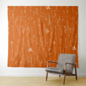 Orange White Mathematic Formulas Equations Wandkleed (In Situ (horizontaal))