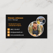 Orange White Renovation Contractor Builder Visitekaartje (Achterkant)