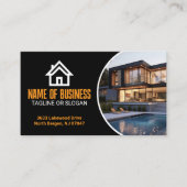 Orange White Renovation Contractor Builder Visitekaartje (Voorkant)