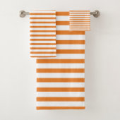 orange & white stripes bad handdoek (Insitu)