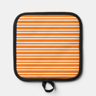 Orange White Stripes Pattern Pannenlap