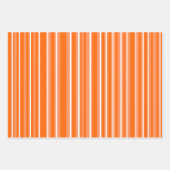 Orange & White Stylish & Fun Stripes & Polka Dots Inpakpapier Vel (Voorkant 3)