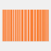 Orange & White Stylish & Fun Stripes & Polka Dots Inpakpapier Vel (Voorkant 2)