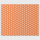 Orange | Wit Damast inpakpapier (Vlak)