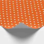 Orange | Wit Polka Dot inpakpapier (Hoek)