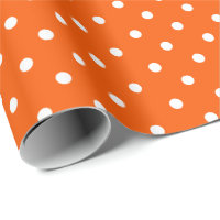 Orange | Wit Polka Dot inpakpapier