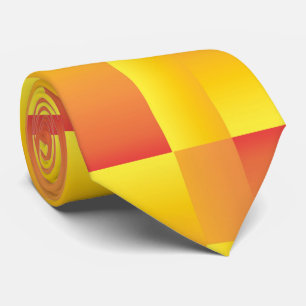 Orange & Yellow Abstract Necktie Stropdas