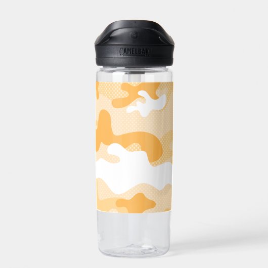 Orange Yellow Camouflage Pattern Waterfles (Achterkant)