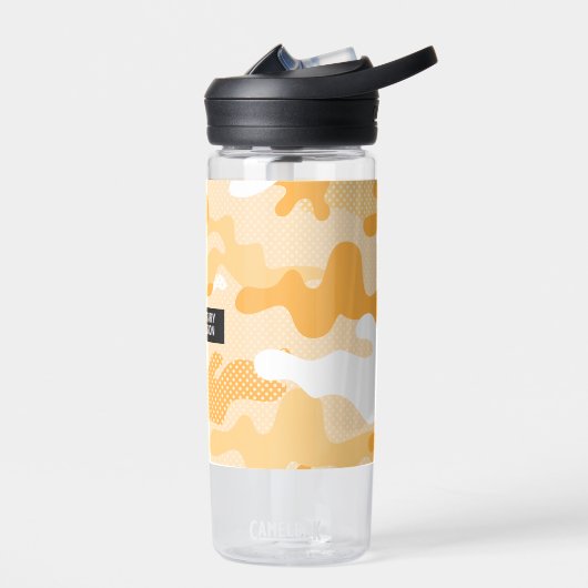 Orange Yellow Camouflage Pattern Waterfles (Links)