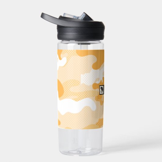 Orange Yellow Camouflage Pattern Waterfles (Rechts)