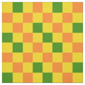 Orange Yellow Green Checkered Pattern Design  Stof (Swatch)