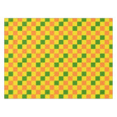 Orange Yellow Green Checkered Pattern Design  Tafelkleed (Voorkant (Horizontaal))