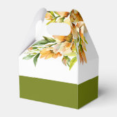 Orange yellow rhododendron flowers fall wedding bedankdoosjes (Achterkant)