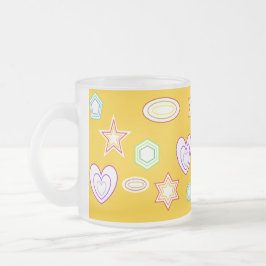 Orange-Yellow Shapes mug Matglas Koffiemok