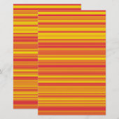 Orange Yellow Stripes Seamless Pattern Briefpapier (Voorkant / Achterkant)
