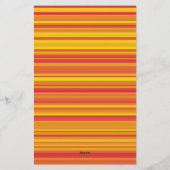 Orange Yellow Stripes Seamless Pattern Briefpapier (Achterkant)
