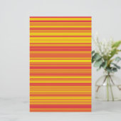 Orange Yellow Stripes Seamless Pattern Briefpapier (Staand voorkant)