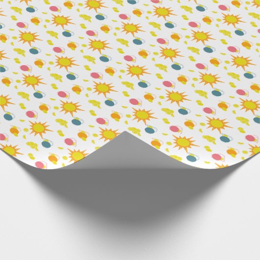 Orange Yellow Suns Yellow Lemons Cadeaupapier (Hoek)